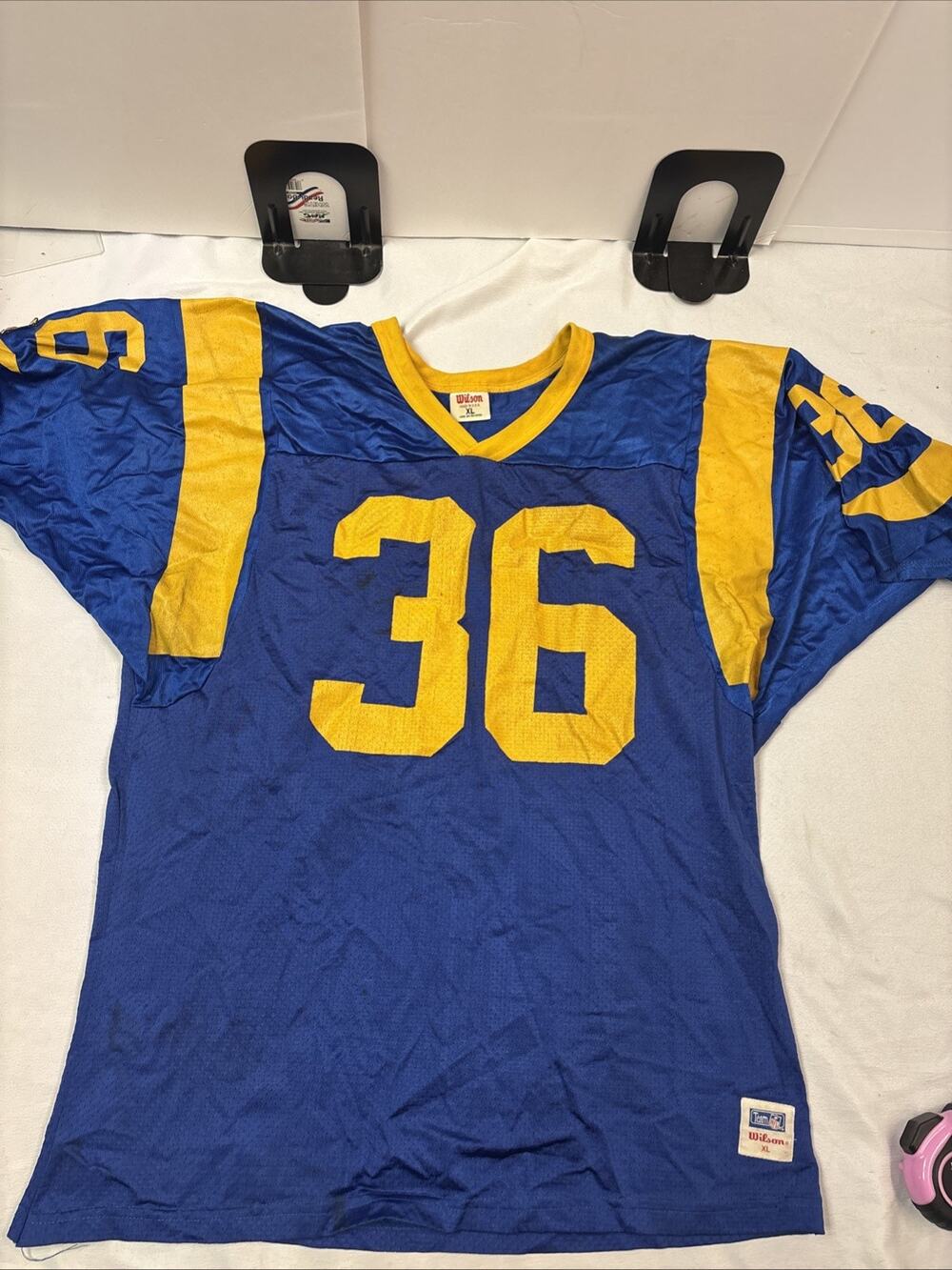 Vintage St Louis LA Rams Mens XTRA Large Jerome Bettis Jersey 36 Wilson USA MADE